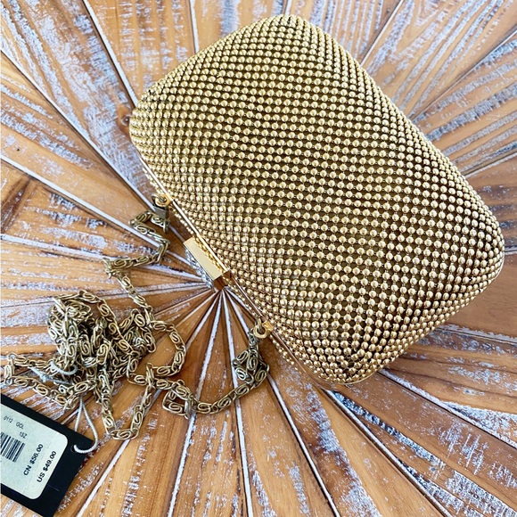 NWT bebe Gold Tone Minaudiere Bag - Picture 4 of 10